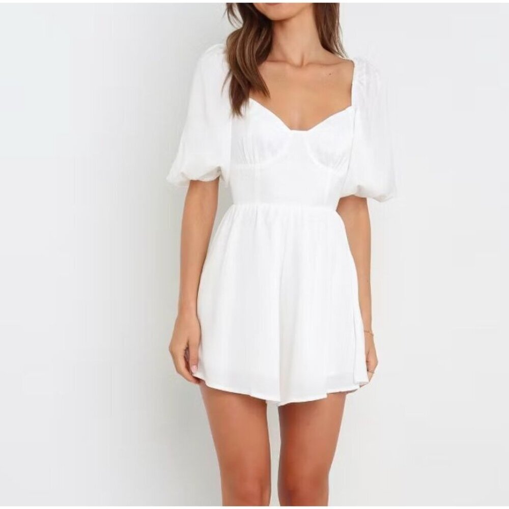 NWT Petal & Pup Billie Playsuit White Romper Size US 4